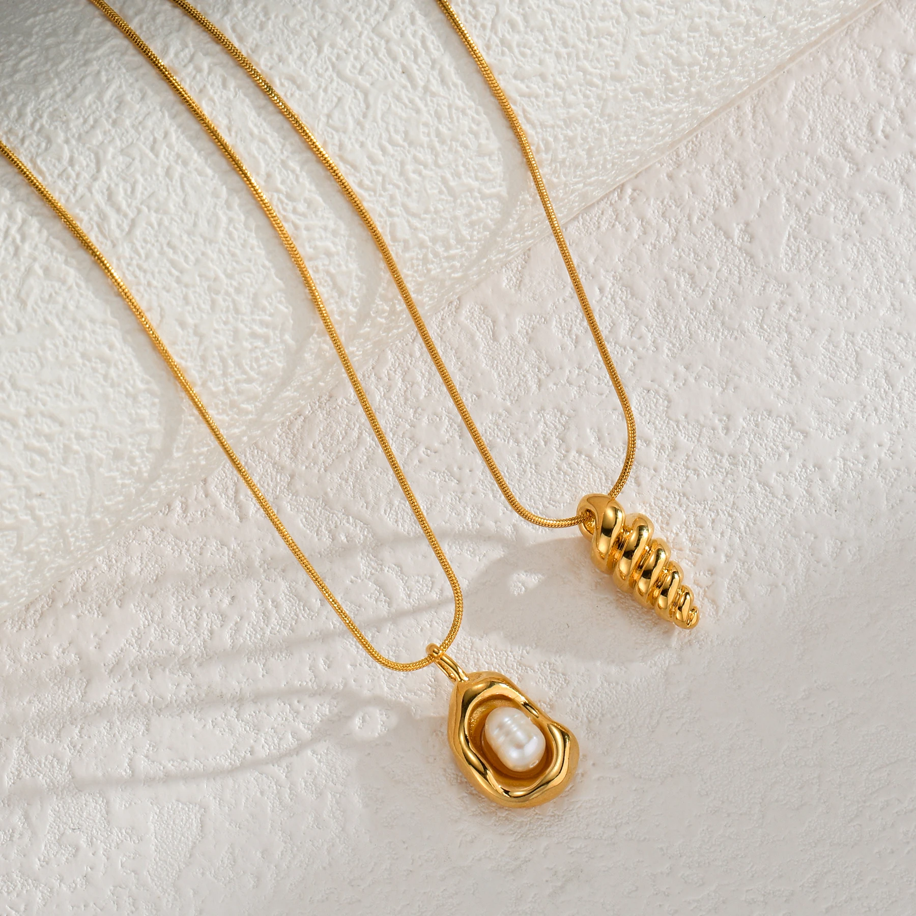 Simple Charm Three-dimensional Heart-shaped Water Drops Pendant Necklace Stainless Steel Fashion Jewelry Girl Birthday Gifts