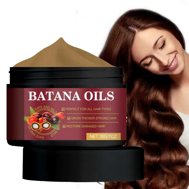 BatanaOil Natural para el crecimiento del cabello, mascarilla Sebi orgánica prensada en frío auténtica, aceite para el crecimiento del cabello sin refinar