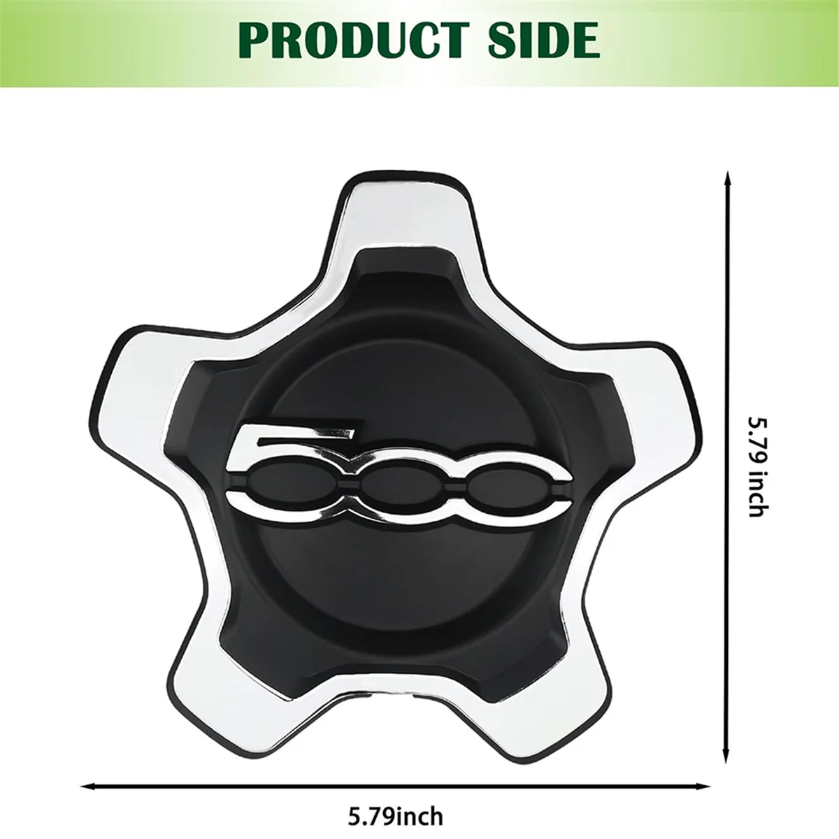 ฝาปิดศูนย์ล้อรถยนต์สำหรับ Fiat 500X 2016-2022 6AN69LXHAA ฝาครอบกันฝุ่นสีเงินอุปกรณ์เสริมรถยนต์