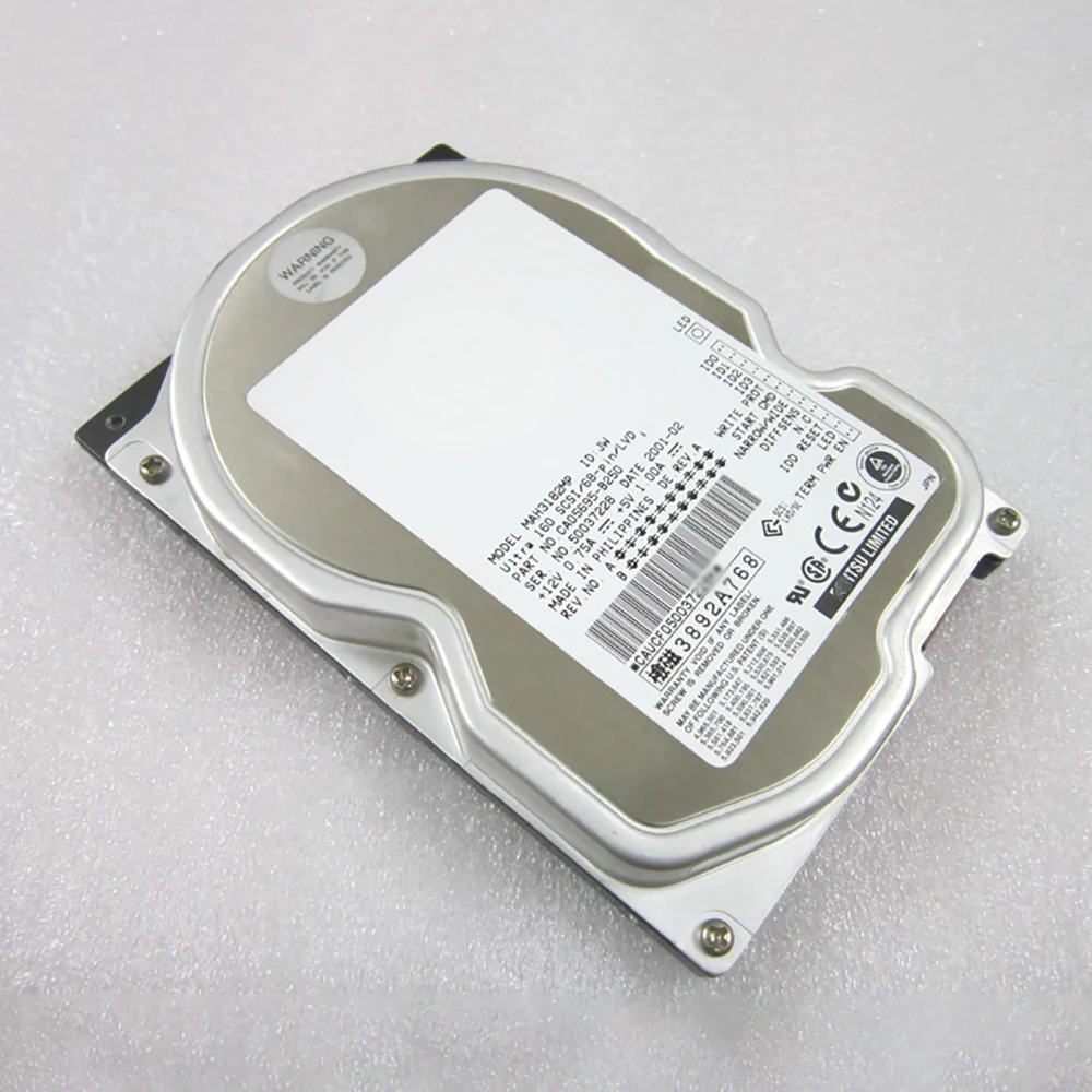 Original SCSI Server Hard Disk MAH3182MP For FUJITSU 18G 68Pin 10000RPM 3.5