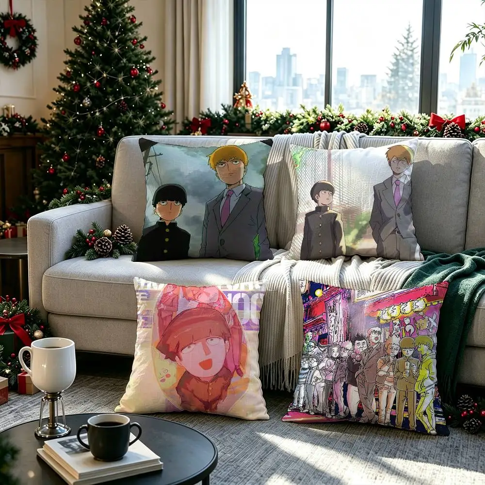 Anime Mob Psycho 100  Pillow cover gift High definition digital printing,Surprise  vivid pattern Household.