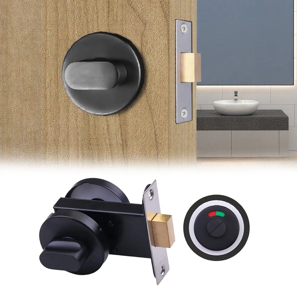 Indicator Lock for Restroom Stall Doors in Stainless Steel Suitable for Shower Room Applications and Changing Area Points