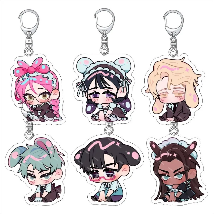 Acrylic Anime Character Image Keychain for Mizi Sua Ivan Till Luka Hyuna Anime Decoration Collection Lovely Gift Bag Pendant