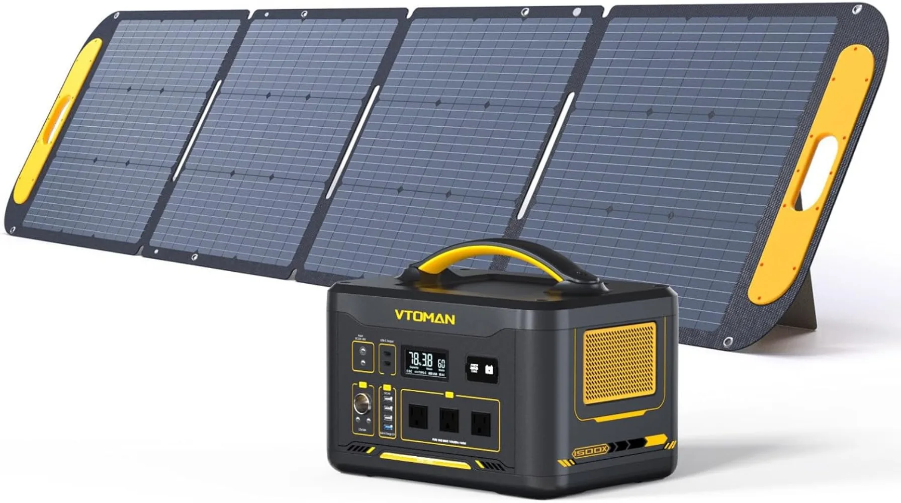 Jump 1500X 1500W Portable Power Station with 200W Panel, 828Wh Battery Powered Station for Home Backup, Blackout, Emergency