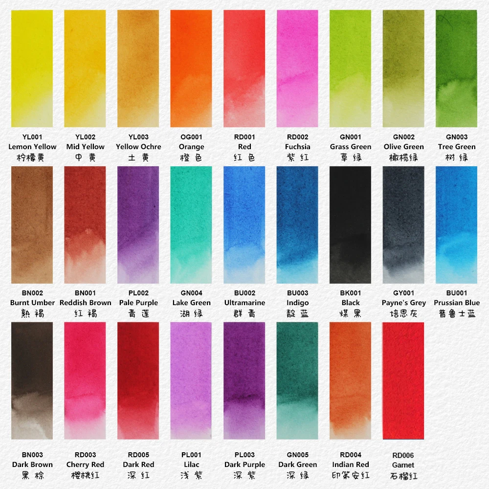 SeamiArt 26-Farben-Set für volle Pfanne, Künstlerqualität, professionell, solide Aquarell-Blechdose, Farbset für Schule, Kunst, Malzubehör – Detail 7