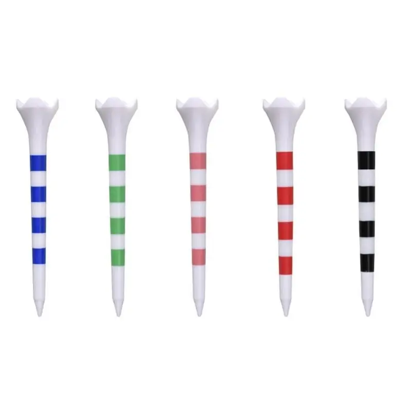 652F 20Pcs/pack More Distance Consistent Height Golfs Tees 70mm 83mm Plastics Golfs Tees for Golfs Driver Training