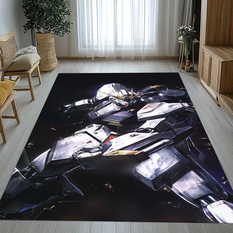 3D Vintage Gundam Destroy Zeon Cartoon Area Rug,Soft Non-Slip Carpet Mat for Living Room Bedroom,Sofa Floor Rug,Home Decor Gift