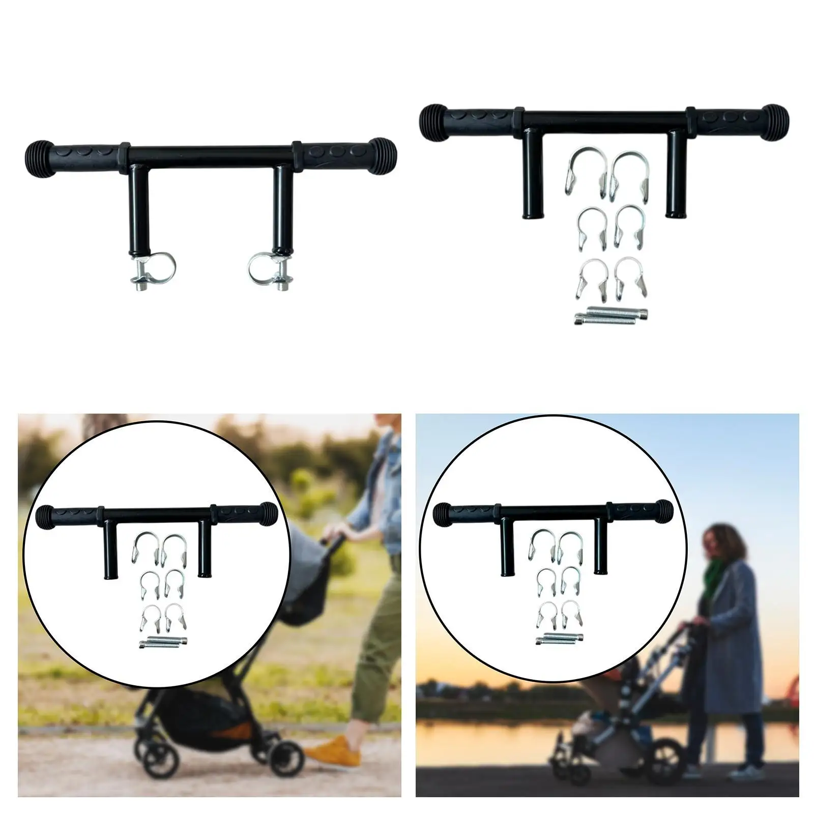 

Stroller Handle Extender Detachable Stroll Handle Extension Bar Handlebars Extender Extension for Pushchair Baby Carriages Accs