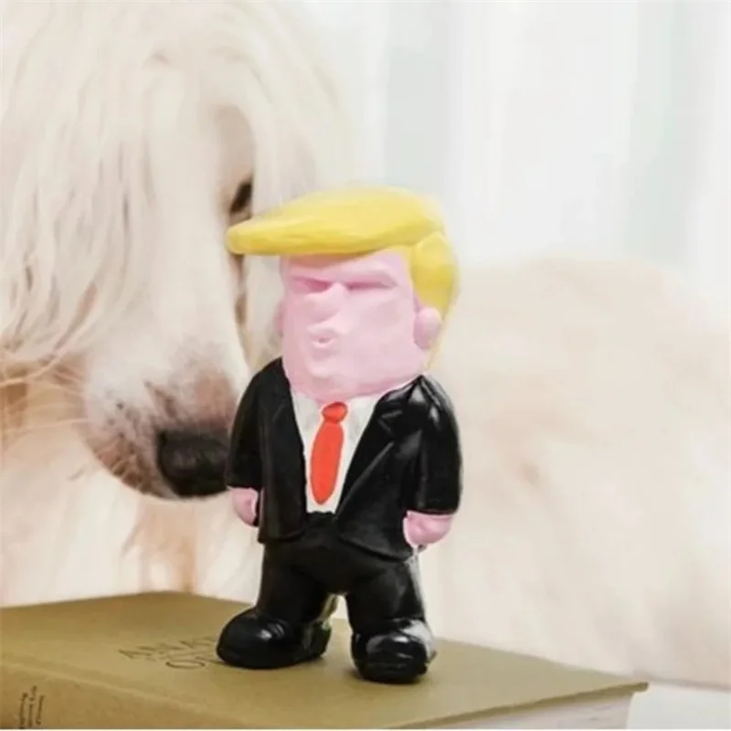 Dog Toy Rubber Interactive Chew Toy Presidential Trump Bite-resistant dog stuff  Biden Netanyahu Squeaker for dogs Pet Products