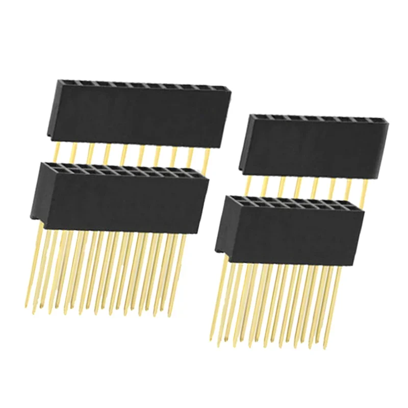 10PCS 2.54mm Single Double Row Female Long pins 11mm PCB Board Pin Header Socket Connector 2~20PIN For Arduino  Connector Socket
