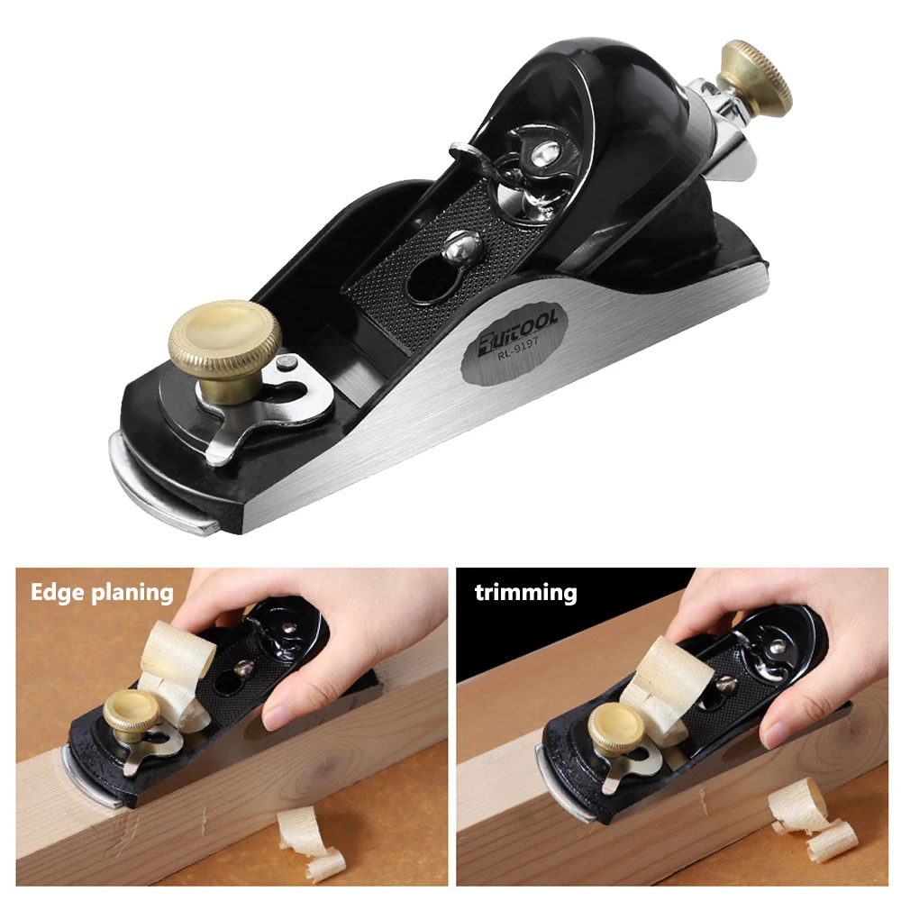 Small Woodworking Planer Wood Board Planer T10 Steel Blade with Angle Adjustable Function Ergonomic Design for Smooth Planing