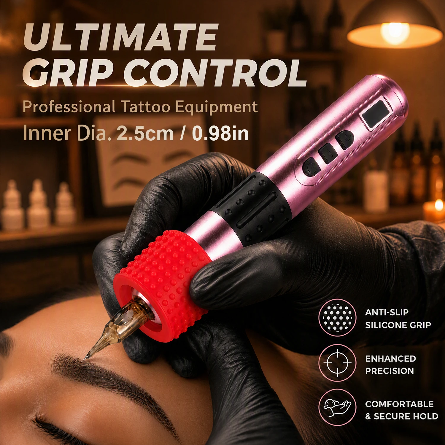 Anti‑Slip Silicone Tattoo Machine Grip Sleeve Non‑Slip PMU Pen Grip Cover Protector For Tattoo Studio Permanent Makeup Supplies