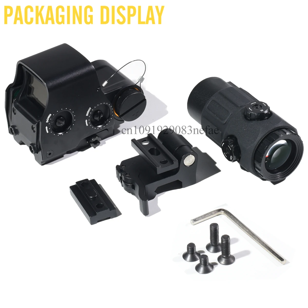 EOT**h 558 G43/G45 Magnifier Holographic Sight Scope 3X 5X Magnifiers for 558 Tactical Reflex Scope W/20mm Rail Mounts view 6