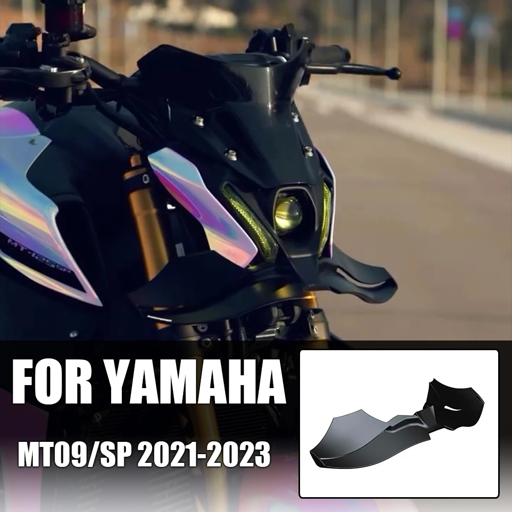 For YAMAHA MT-09/SP GP WING DOWNFORCE NAKED FRONTAL SPOILERS MT09/SP 2021 2022 2023  Front spoiler Lower spoiler lower lip