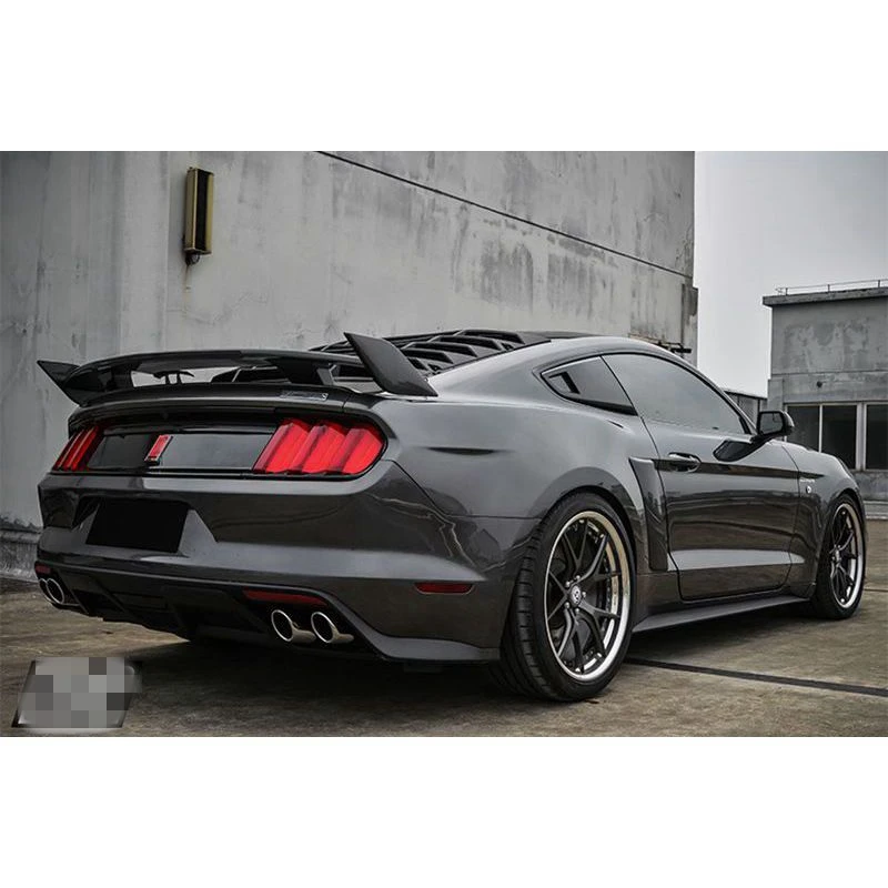 FOR Ford Mustang Coupe 2015  2016  2017 GT style High quality ABS Material black Rear Spoiler Trunk wing