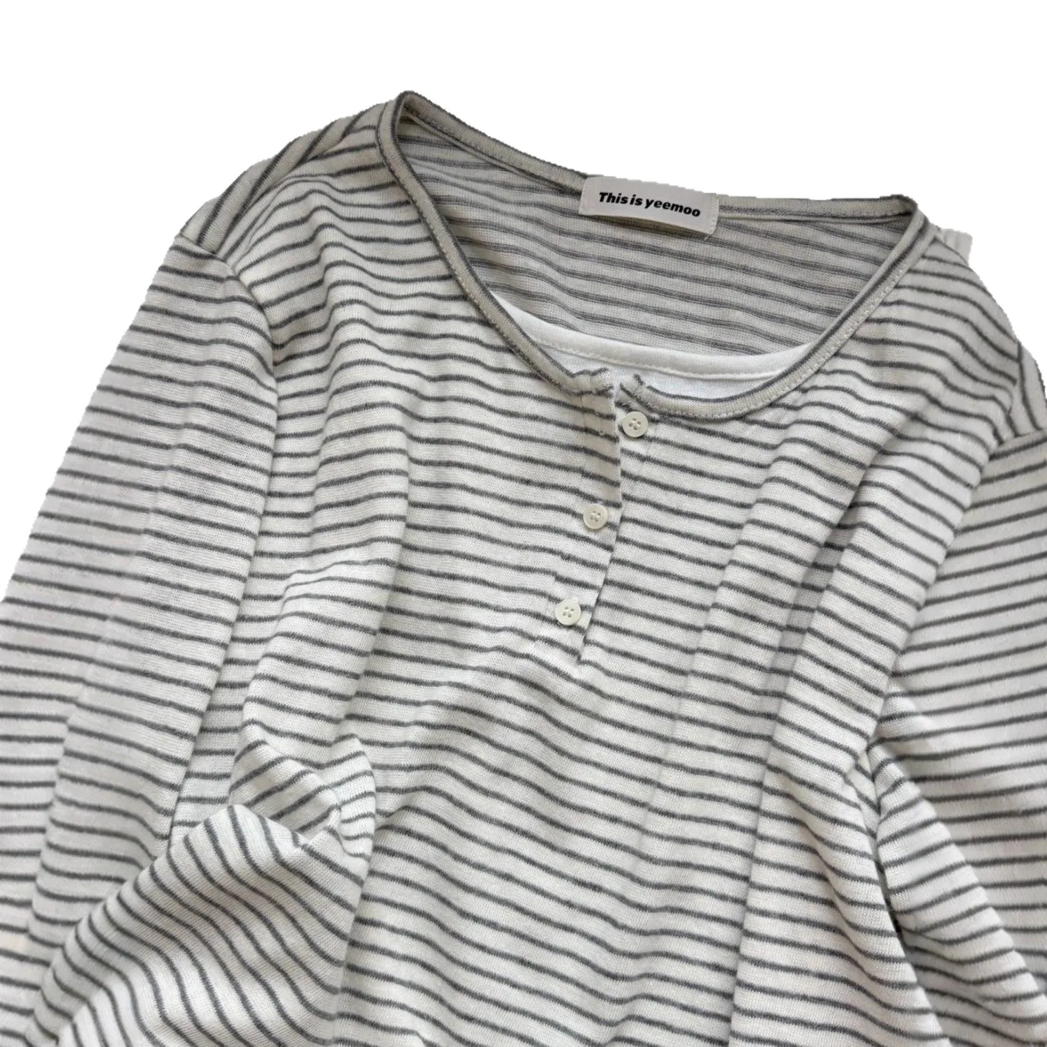 2025 Women's New Striped Fake Two Piece Korean Campus Style Long Sleeved T-shirt Women's INS Super Hot Early Autumn Slimming Top