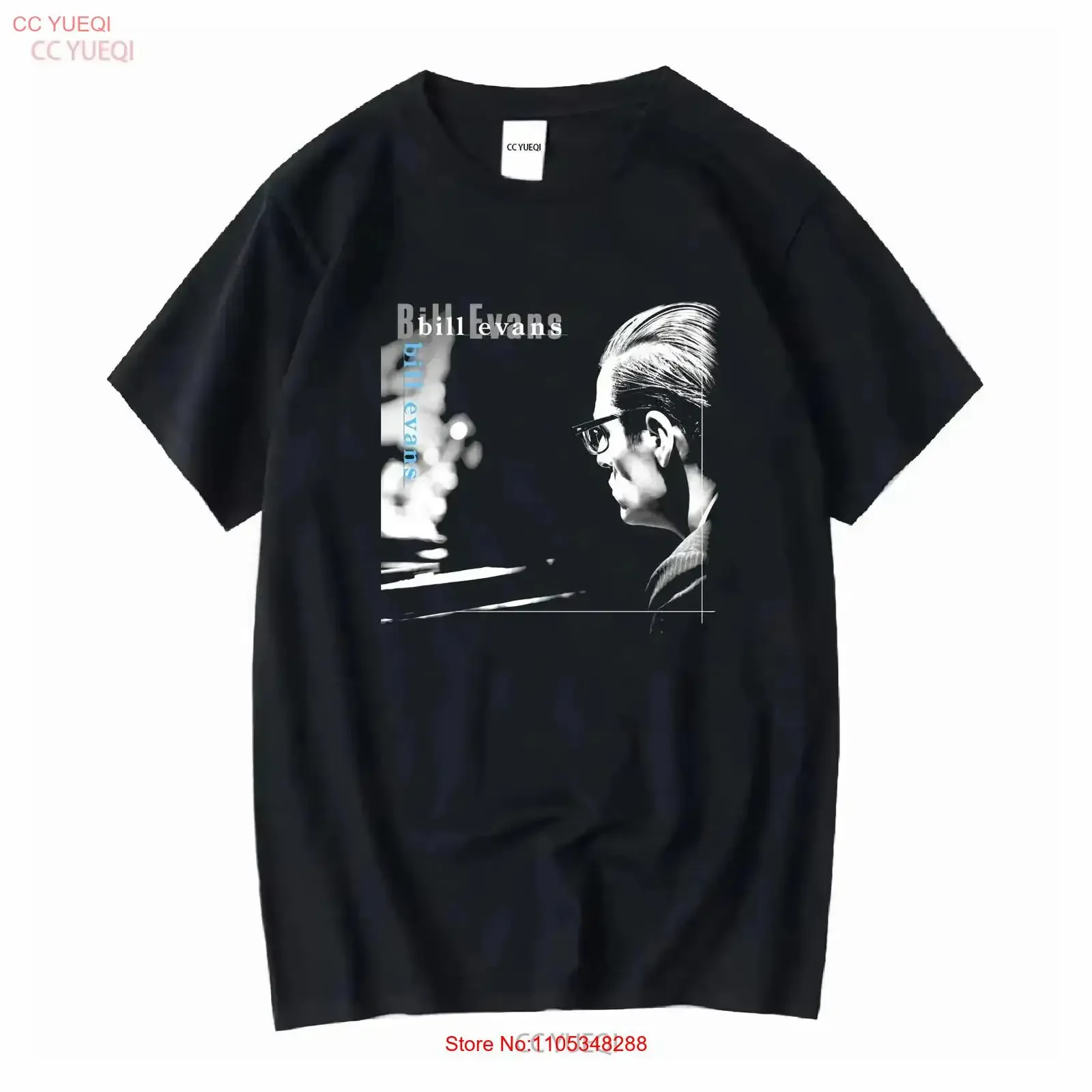 Bill Evans T Shirt Black Sizxe M vintage Washed Stylish Breathable homme streetwear Stretched Comfortable vintage Washed