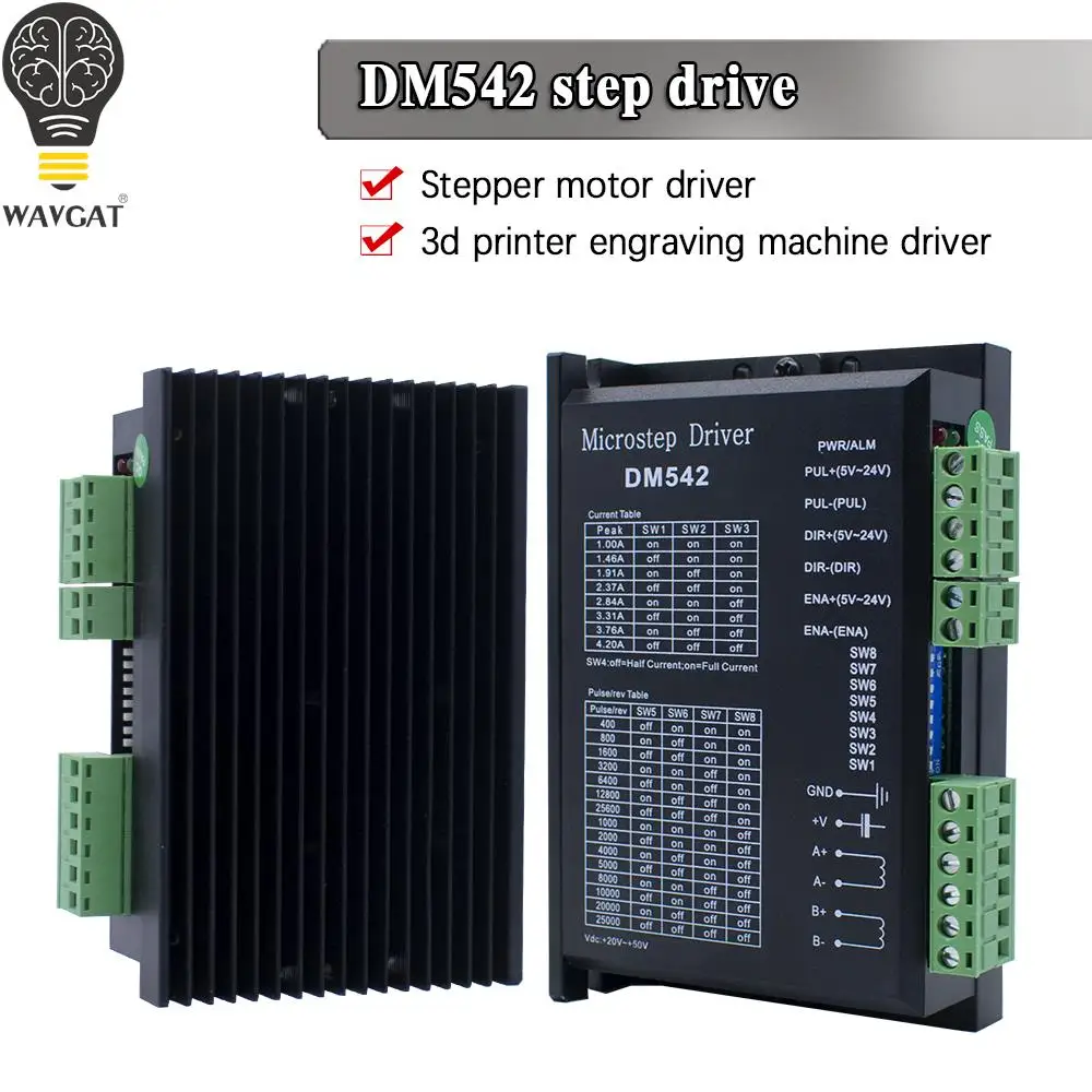 DM542  Nema23 Hybrid Stepper Motor Driver Controller Board Stepping Engine Drive Module for CNC Engraving