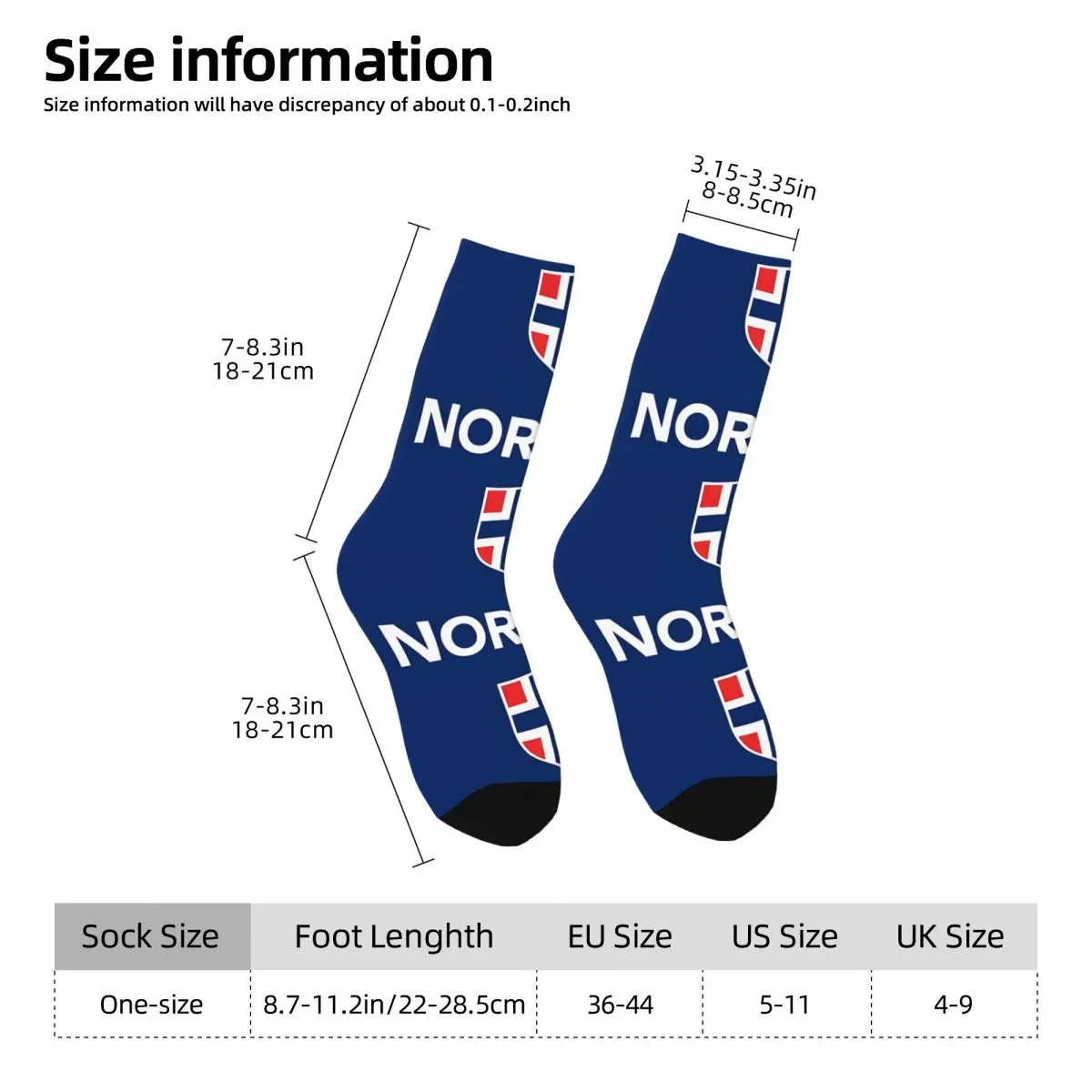 Norway Flag Unisex Winter Socks Windproof Happy Socks street style Crazy Sock