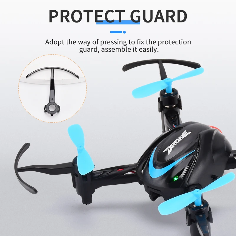 JJRC-H48 Mini Drone, 2.4G, Anti Interferência, 4-Rotor, Decolagem e pouso com um clique, 360 ° Rolling LED Night Light, Brinquedo infantil