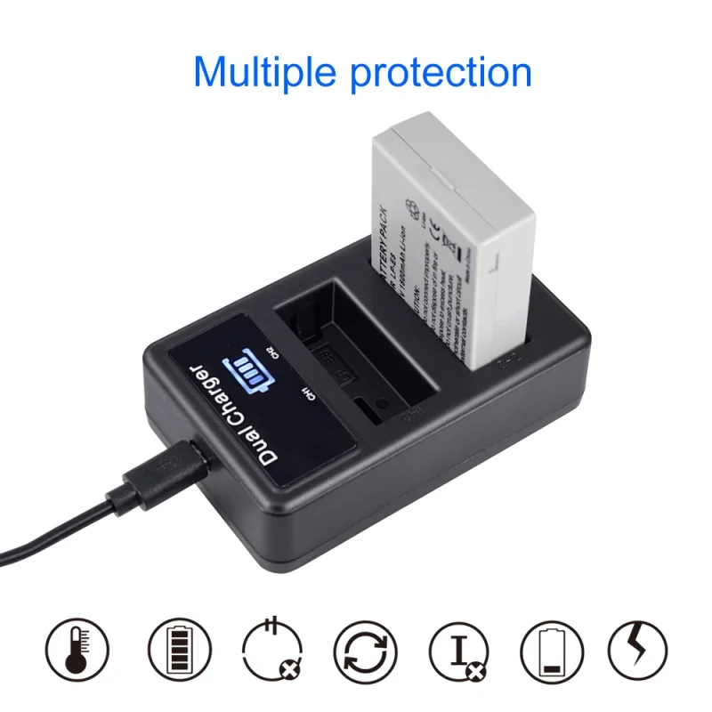 LP-E8 carregador de bateria da câmera usb lcd duplo slot lpe8 lp e8 carregador para canon eos 550d 600d 650d 700d x4 x5 x6i x7i t2i t3i LP-E8