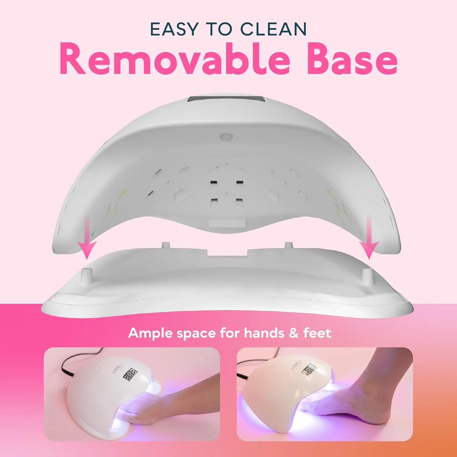 Professionele UV LED-nagellamp met sensor en timers voor het drogen van gellak in manicure en pedicure