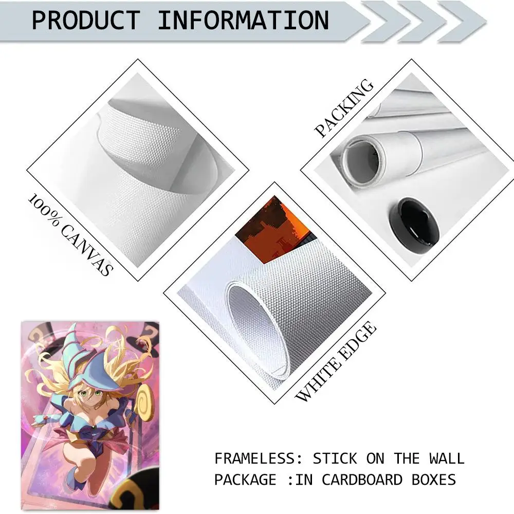 الظلام الساحر Y_Yu_Gi_oh اللوحة الخط الكتان قماش المشارك جدار يطبع لغرفة المعيشة غرفة نوم مكتب ديكور المنزل