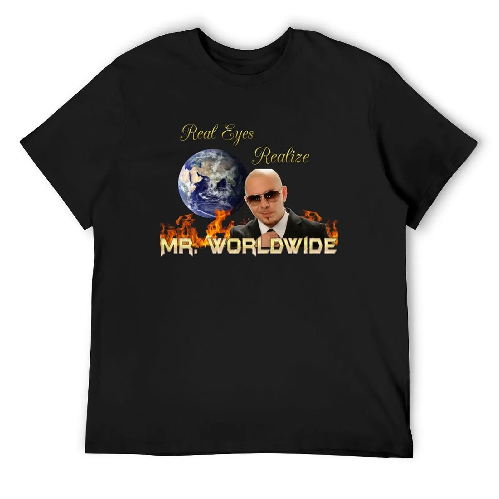 Real Eyes Realize Mr. Worldwide T-Shirt basketball graphic tees summer clothes mens graphic t-shirts hip hop