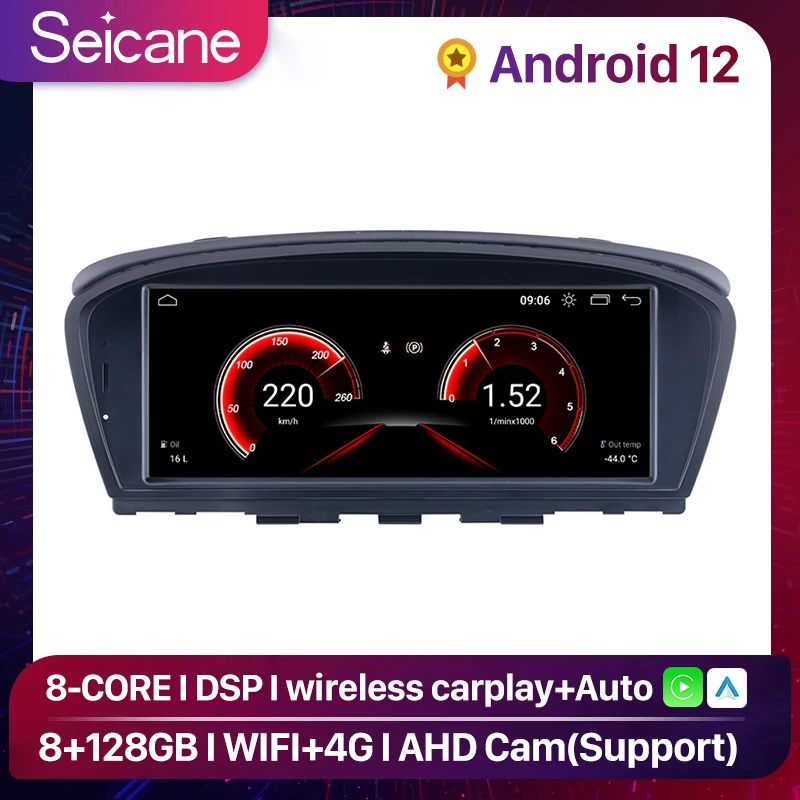 Seicane AI Voice Wireless CarPlay Car Radio Multimedia For BMW 5 Series E60 E61 E63 E64 E90 E91 E92 DSP 4G Android Auto GPS 2din