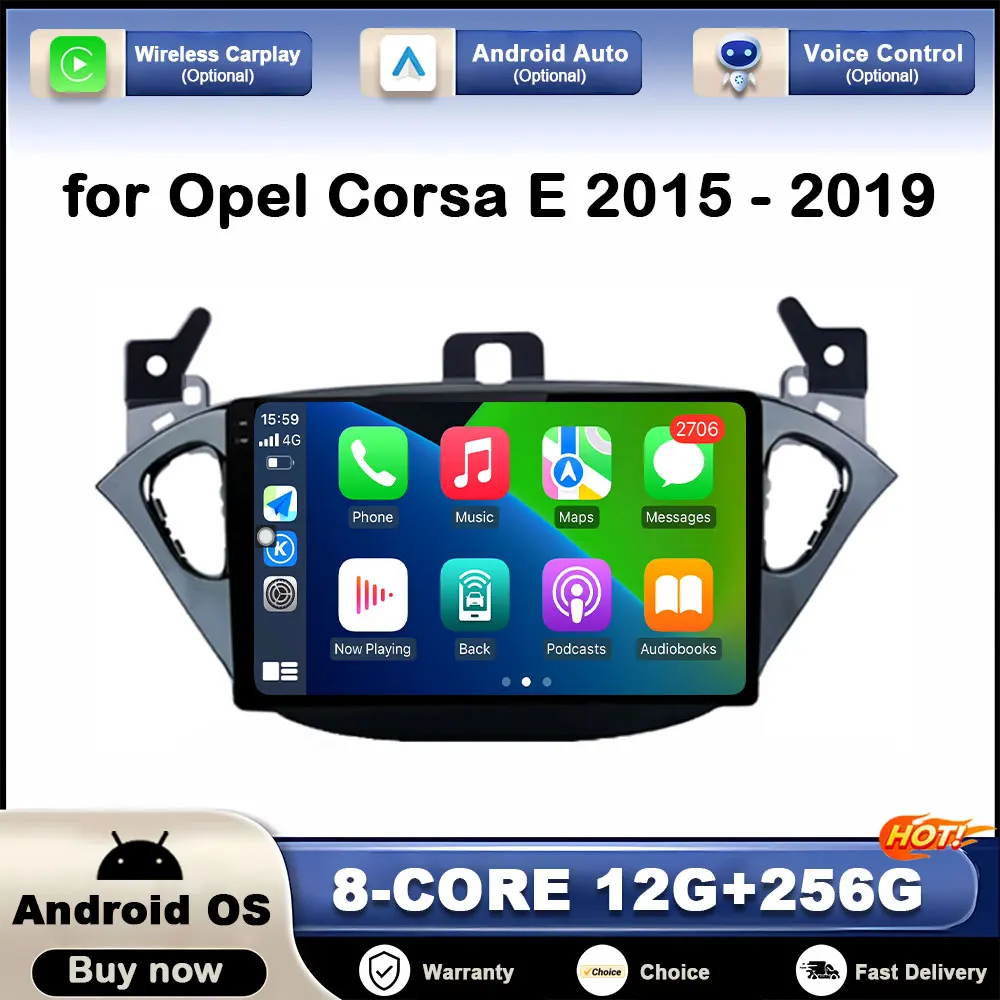

GPS Navi for Opel Corsa E 2015 2016 - 2019 Car Video Audio Player Head Unit Intelligent System 2.5D Touch Screen WiFi DSP Stereo