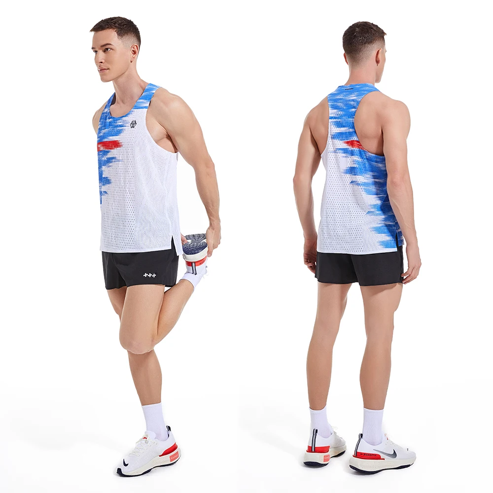 Seamless Lightweight Marathon Tank Top for Running - Dry Fit Sleeveless Workout T-Shirt Singlet Fitness Shirt