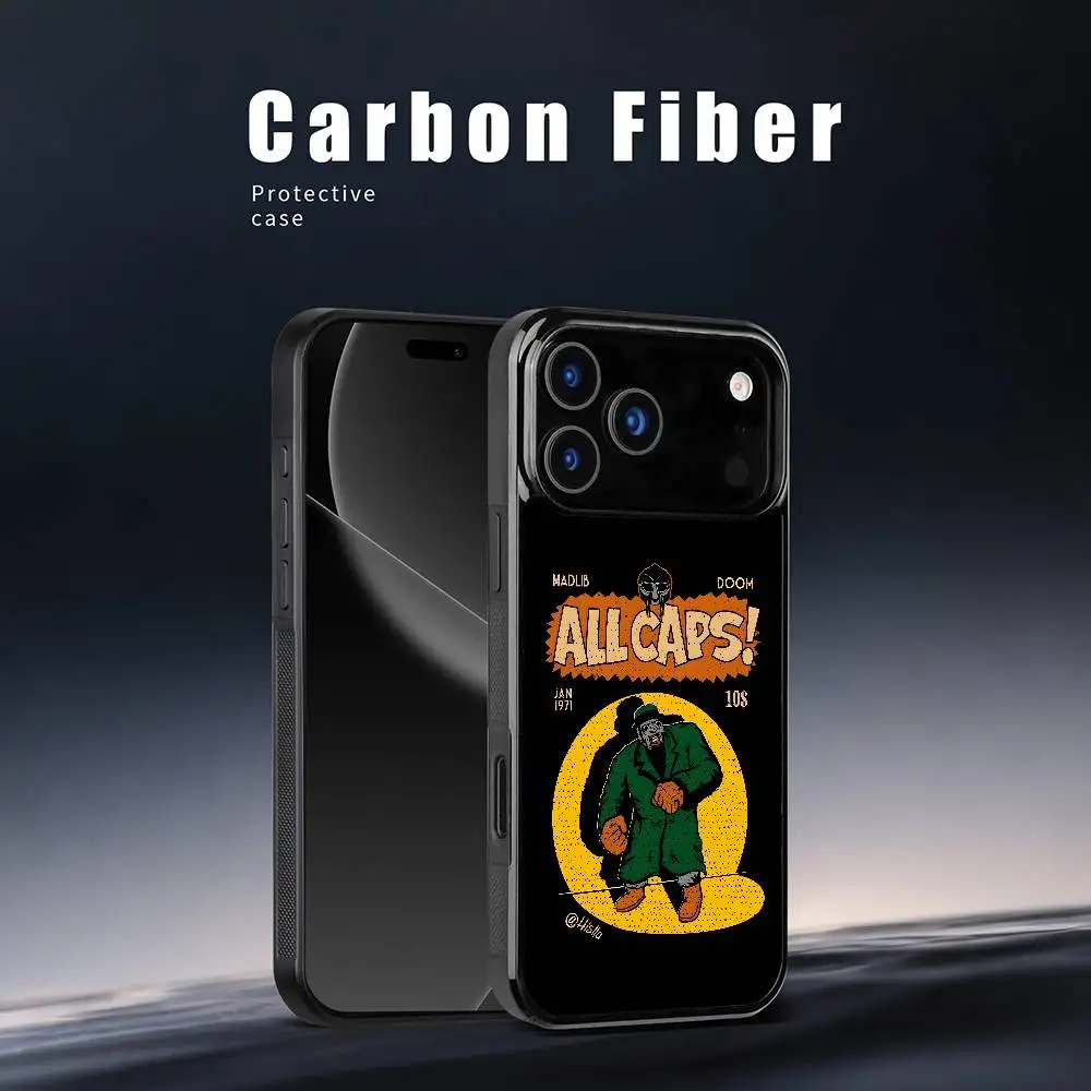 

Rapper Singer M-MF DOOM Phone Case For IPhone 17 16 15 14 13 12 11 Pro Xs Max Mini Plus Celulares Hard Funda