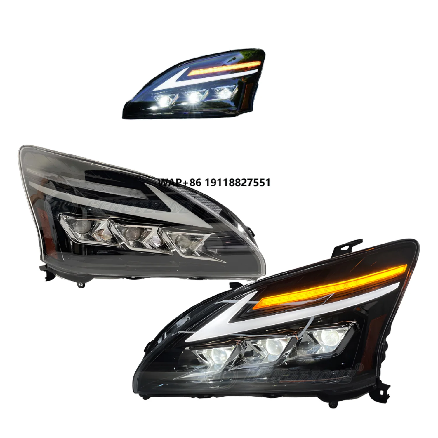 

Upgrade LED Headlights Assembly Modified Headlamp for RX Harrier 2003-2008 Start up Animation Front Lights