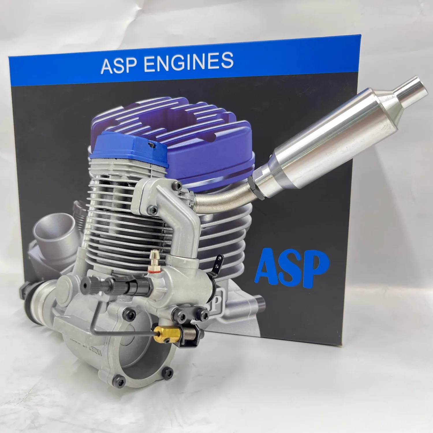 ASP FS70AR Modelo de motor de metanol de grado 70 Metal 11.5CC Motor de cuatro tiempos Adecuado para aviones modelo de aviones de ala fija