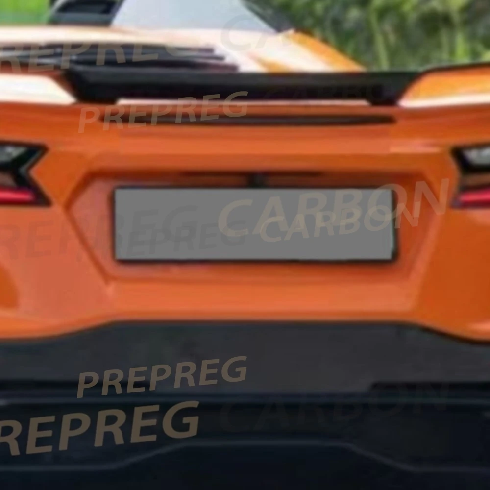 

Rear License Plate Backing Covers For Chevrolet Corvette C8 2020-2021 Rear Trunk License Plate Frame Lid Cover Carbon Fiber