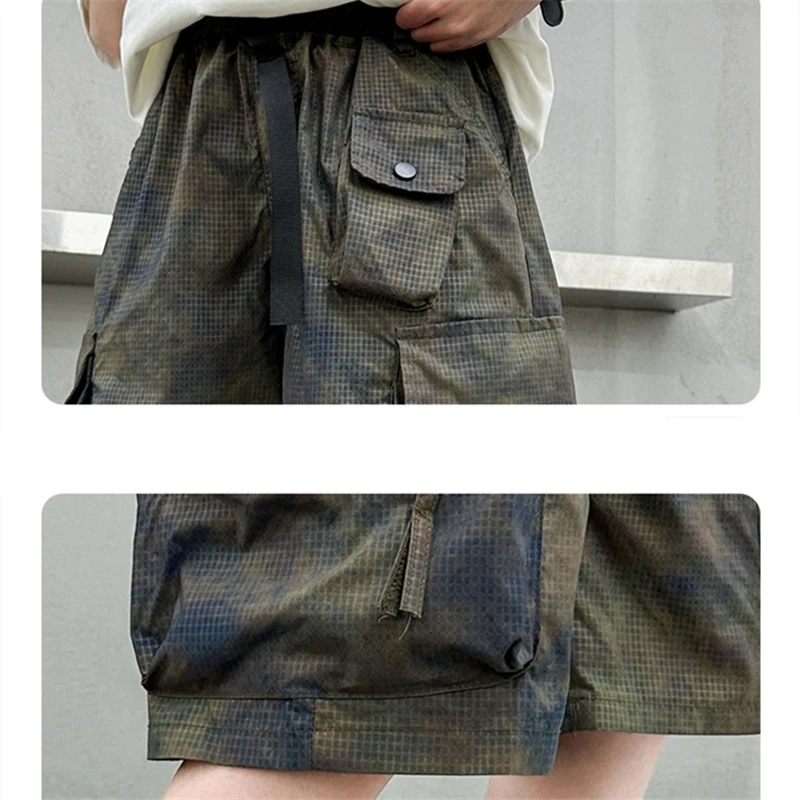 New Design Kids Child Fashion Summer Cargo Shorts with Pocket for Tweens Boy Loose Fit Chocolate Color Short Bottoms Pants 5-14Y