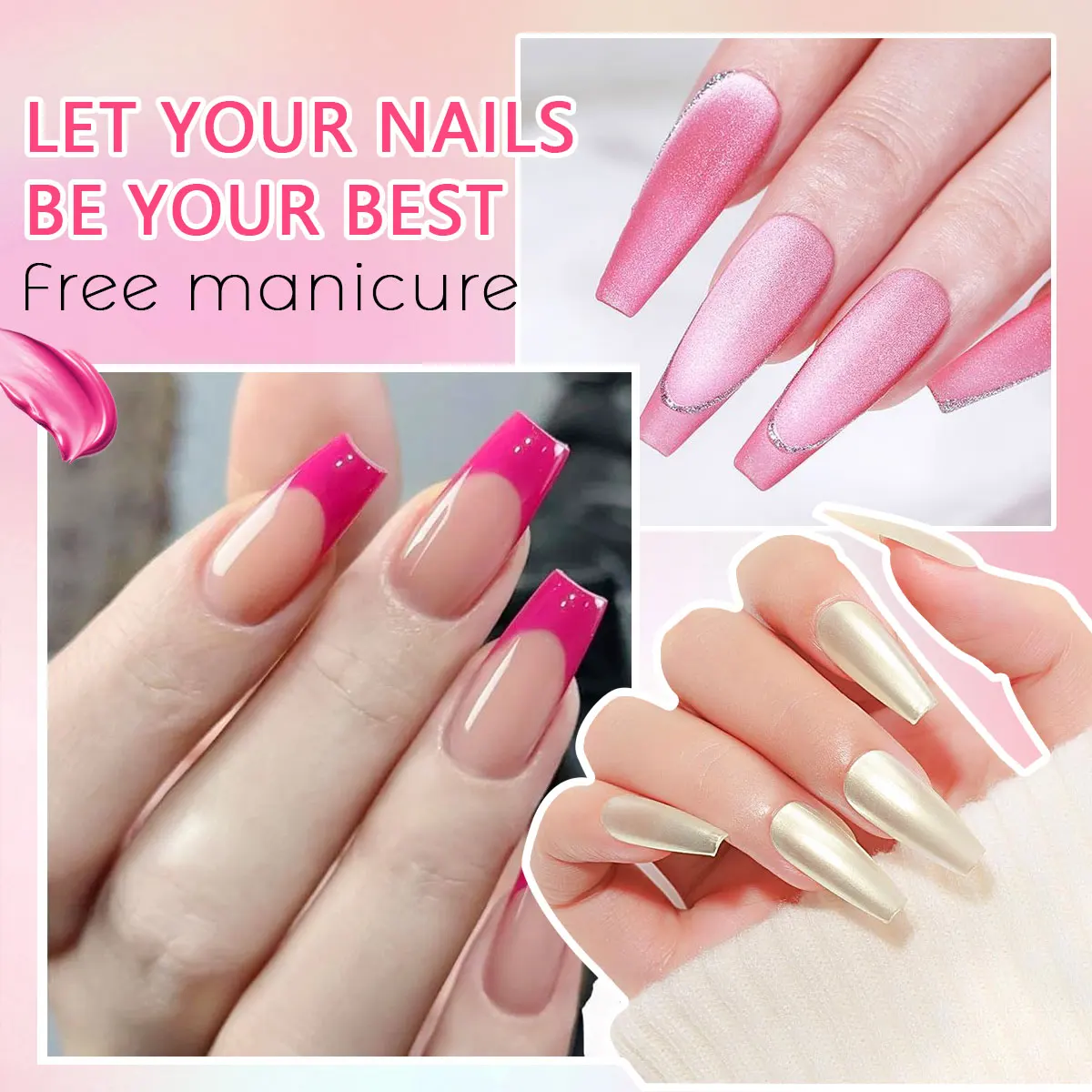 6-color gel nail polish set, removable/LED, suitable for nail salons, DIY at home, gift for ladies, 7 ml - 0.24 fluid ounces