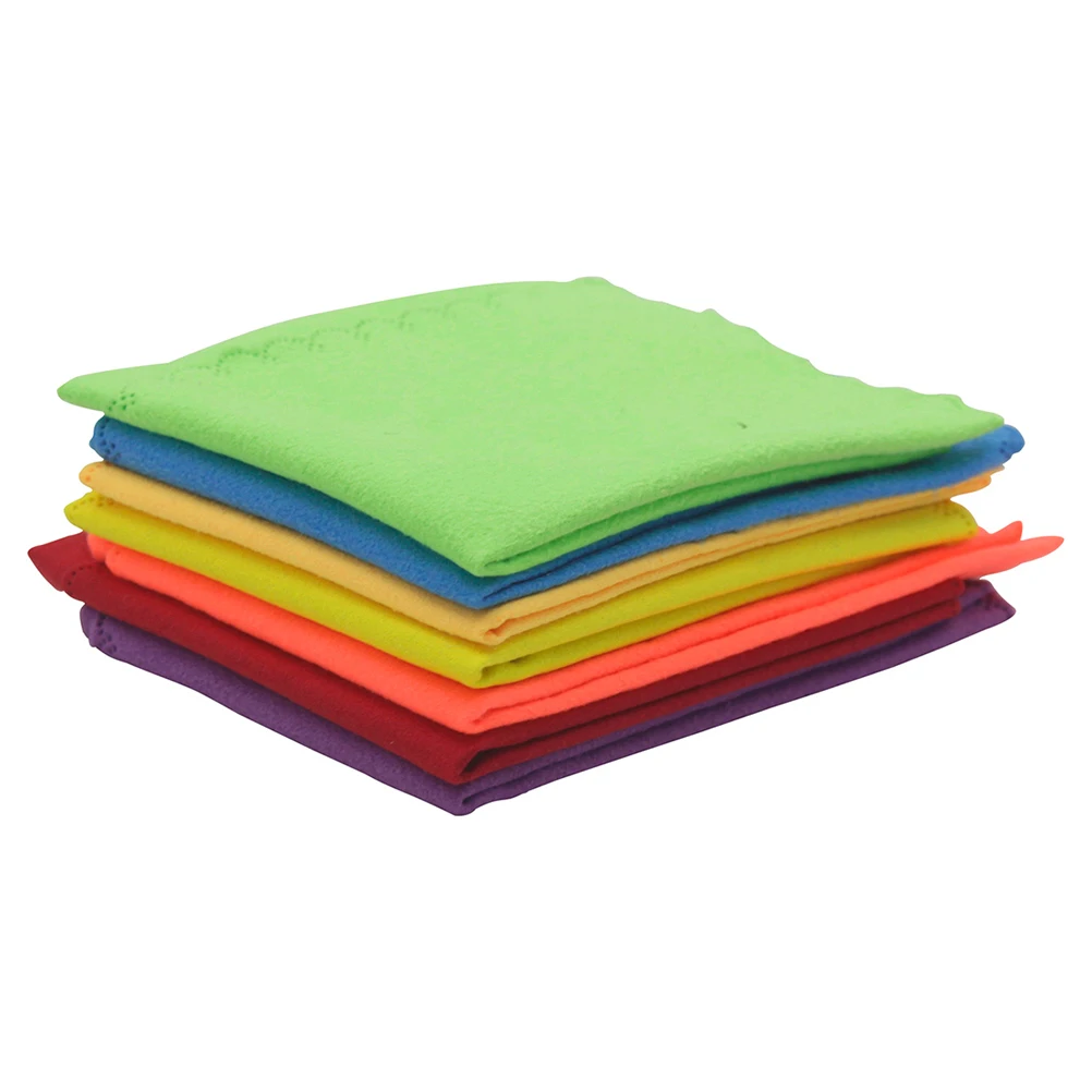 

7 Pcs Colorful Cotton Cleaning Cloth Soft No Hair Loss Scratch Resistant Wipe Dust Water Droplets Reusable Guitar Violin Bass