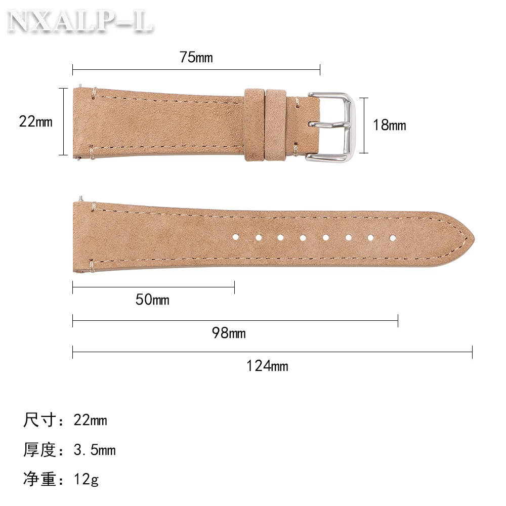 สายรัดข้อมือหนังลูกวัว 20 มม.22 มม.หนังนิ่ม QUICK RELEASE นาฬิกาสําหรับ Seiko สําหรับ Omega สร้อยข้อมือผู้หญิง & ผู้ชายอุปกรณ์เสริม