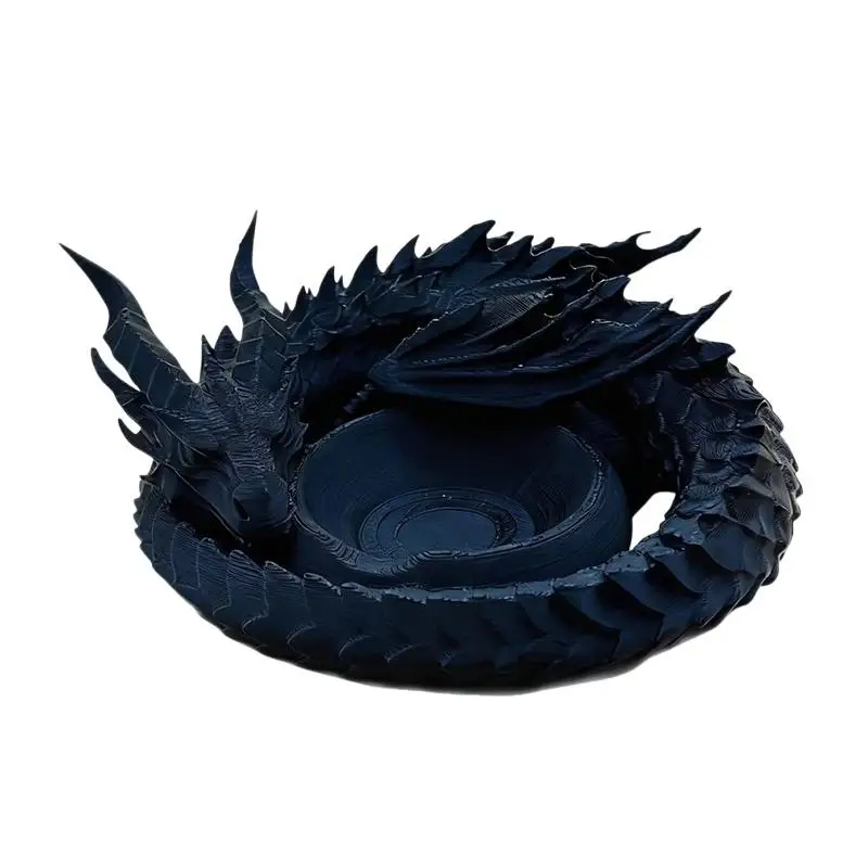 Kreatives Gothic 3D-Druck-Drachentablett im Dark-Stil, Kunststoff-Schmuckaufbewahrungstablett, dekorativer Schreibtisch-Organizer, Schlüsselhalter – Detail 7