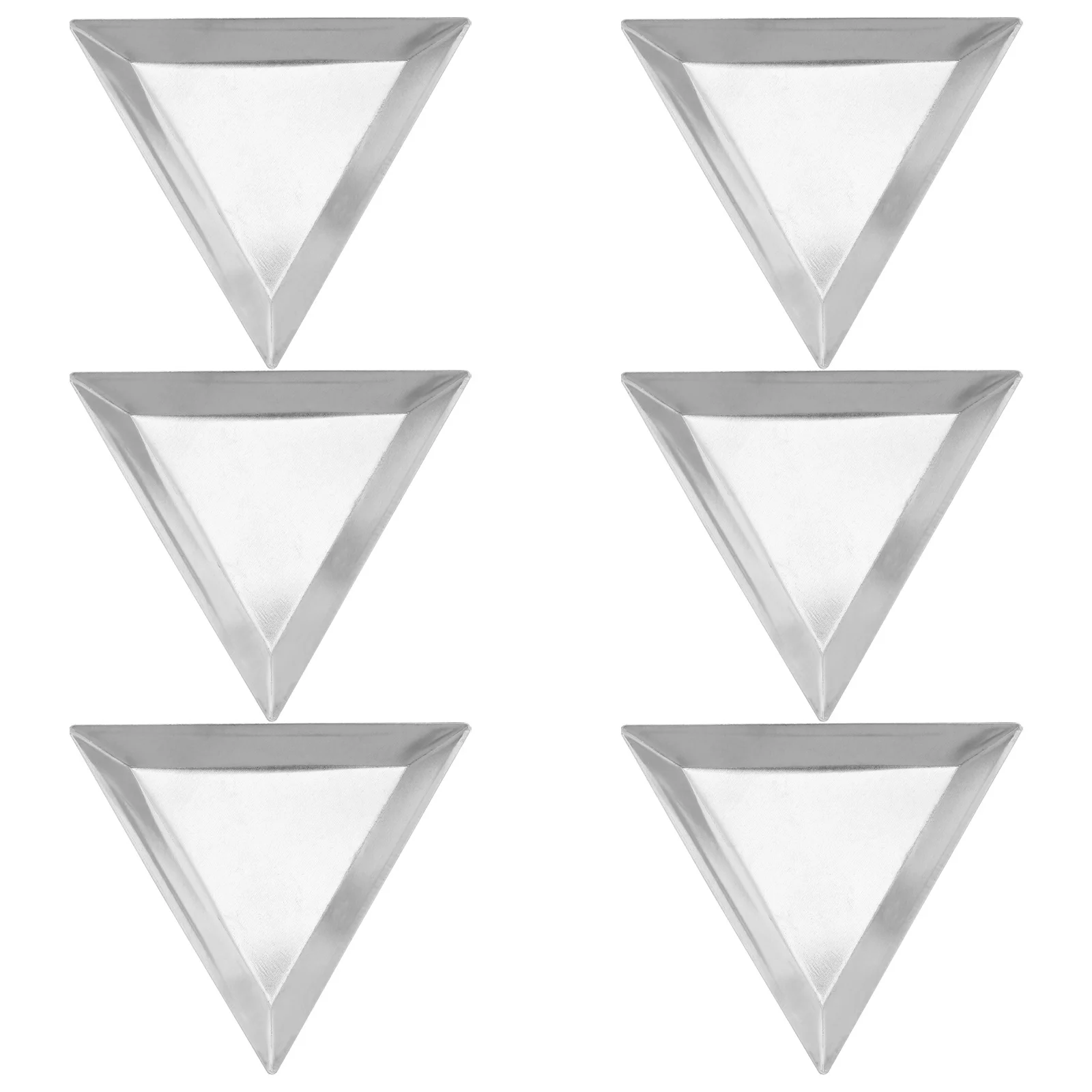 

6pcs Stainless Steel Weigh Weighing Dishes For Scale Mini Weight Trays Triangle Shape Jewelry Liquid Powder Lab Measurement