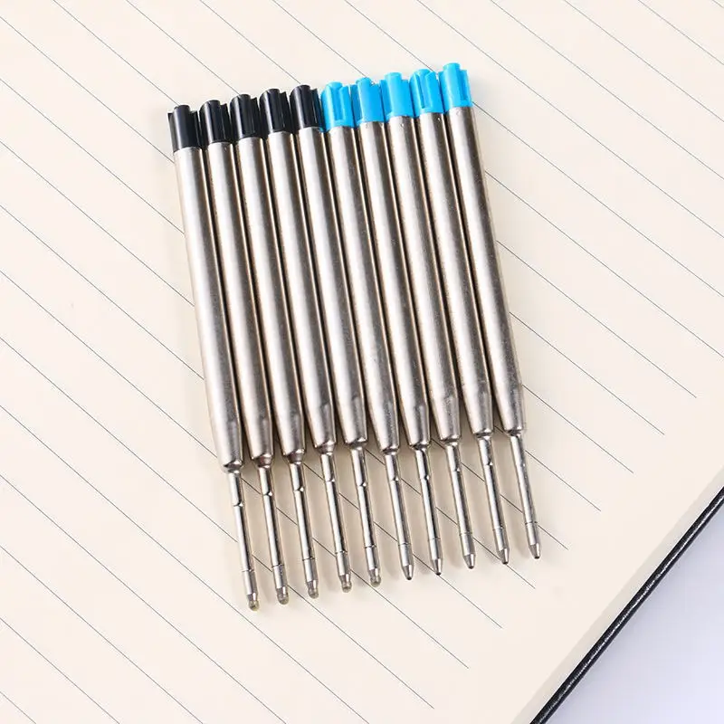 10pcs 1mm Ballpoint Medium Point Point Pen Refills Replacement  for Spare Parker Pens Refills School Office Stationery Supplies