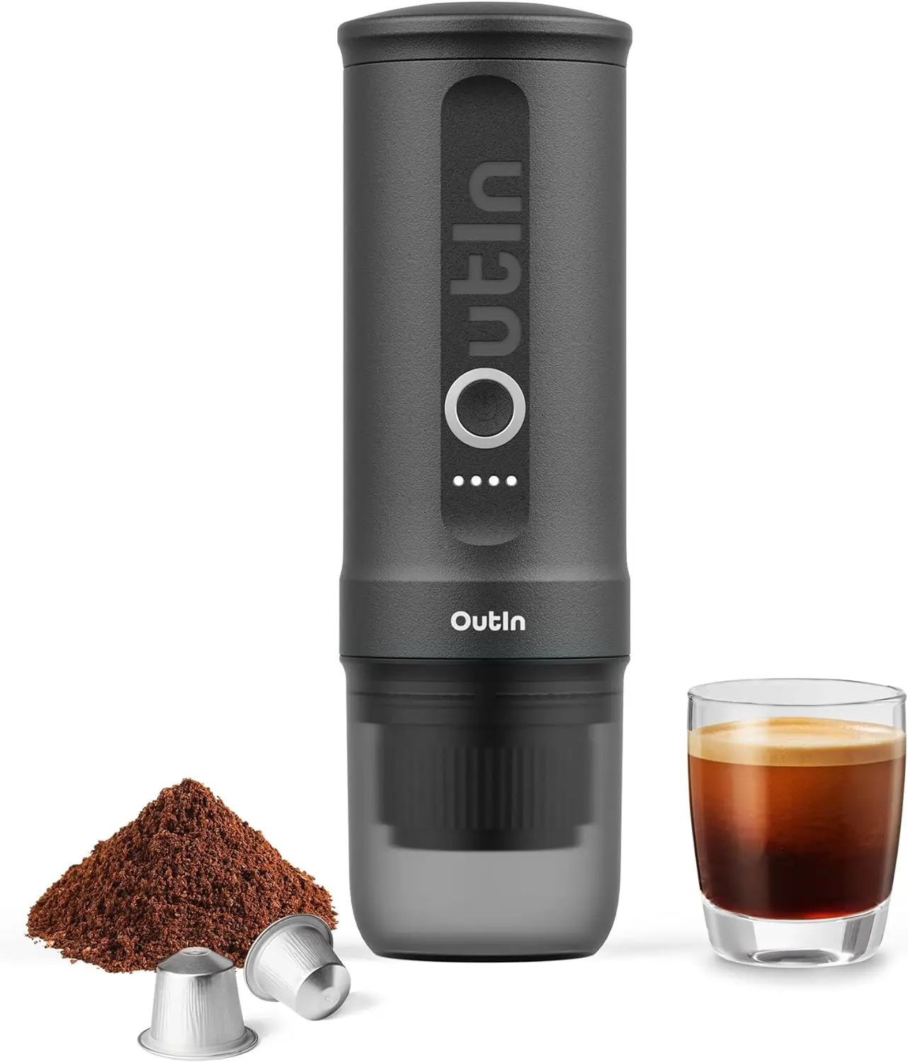 Nano Portable Electric Espresso Machine, Self-Heating, USB-C & Car Charger, 20 Bar Mini Coffee