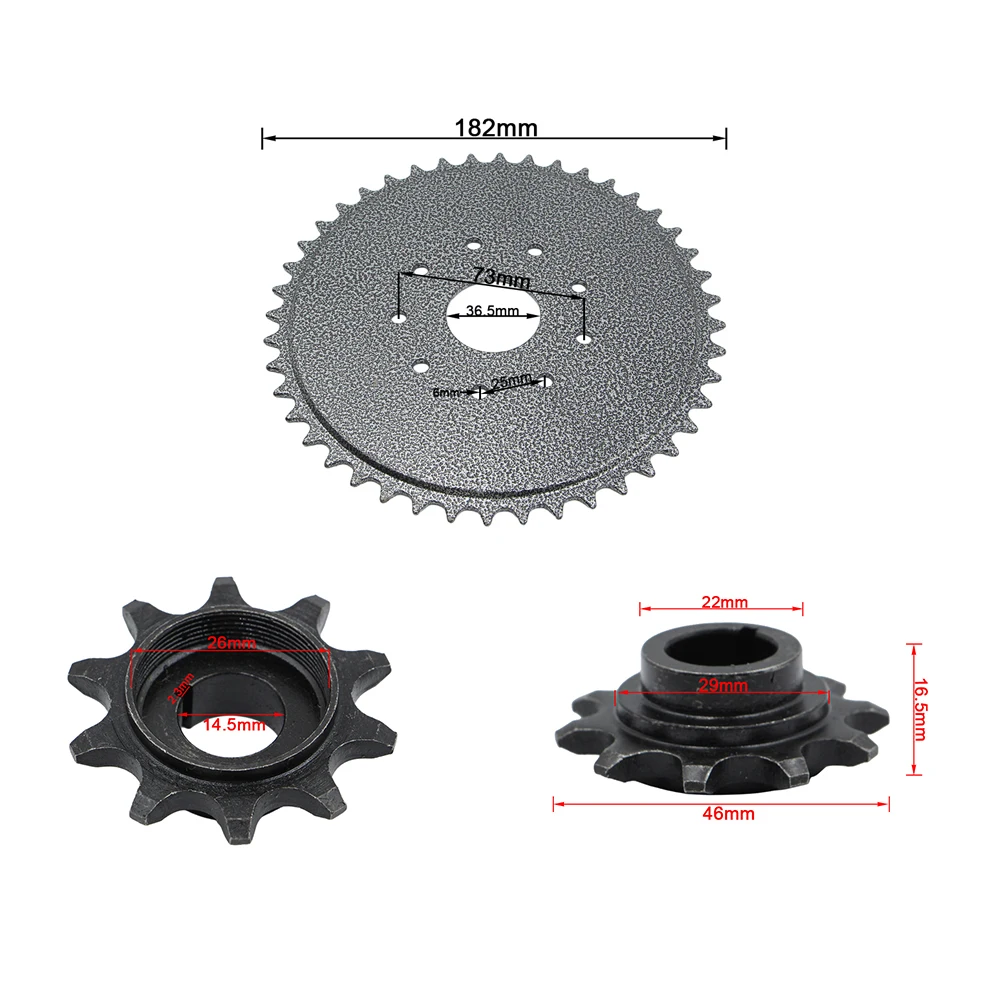 44 Tooth Rear Drive Sprocket Engine Set Mount Pads Kit Fit 49cc 66cc 80cc Motorised Bicycle Bike Rear Drive Sprocket