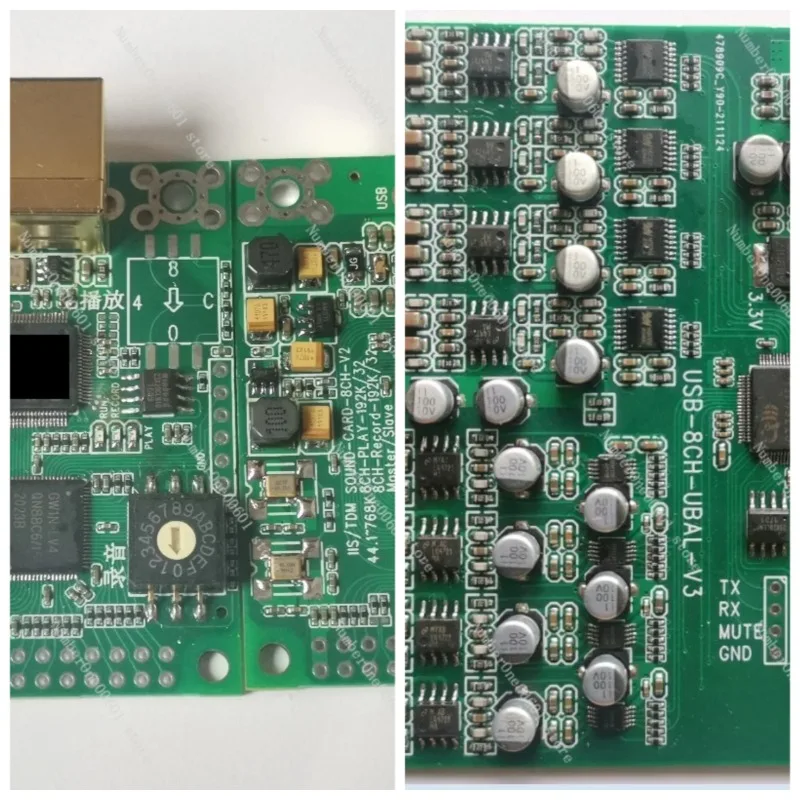 

For ASIO Soundcheck Sound Card 8-channel USB Playback Recording IIS TDM Master-slave