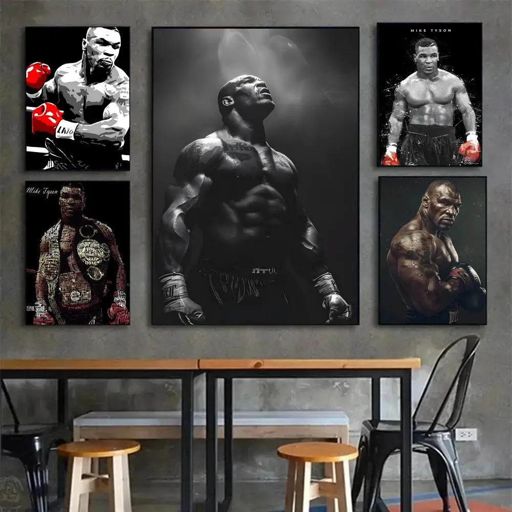 Boxing Champion M-Mike Tyson Poster Painting Wall Art Mural for Living Room Home Decor and Gifts