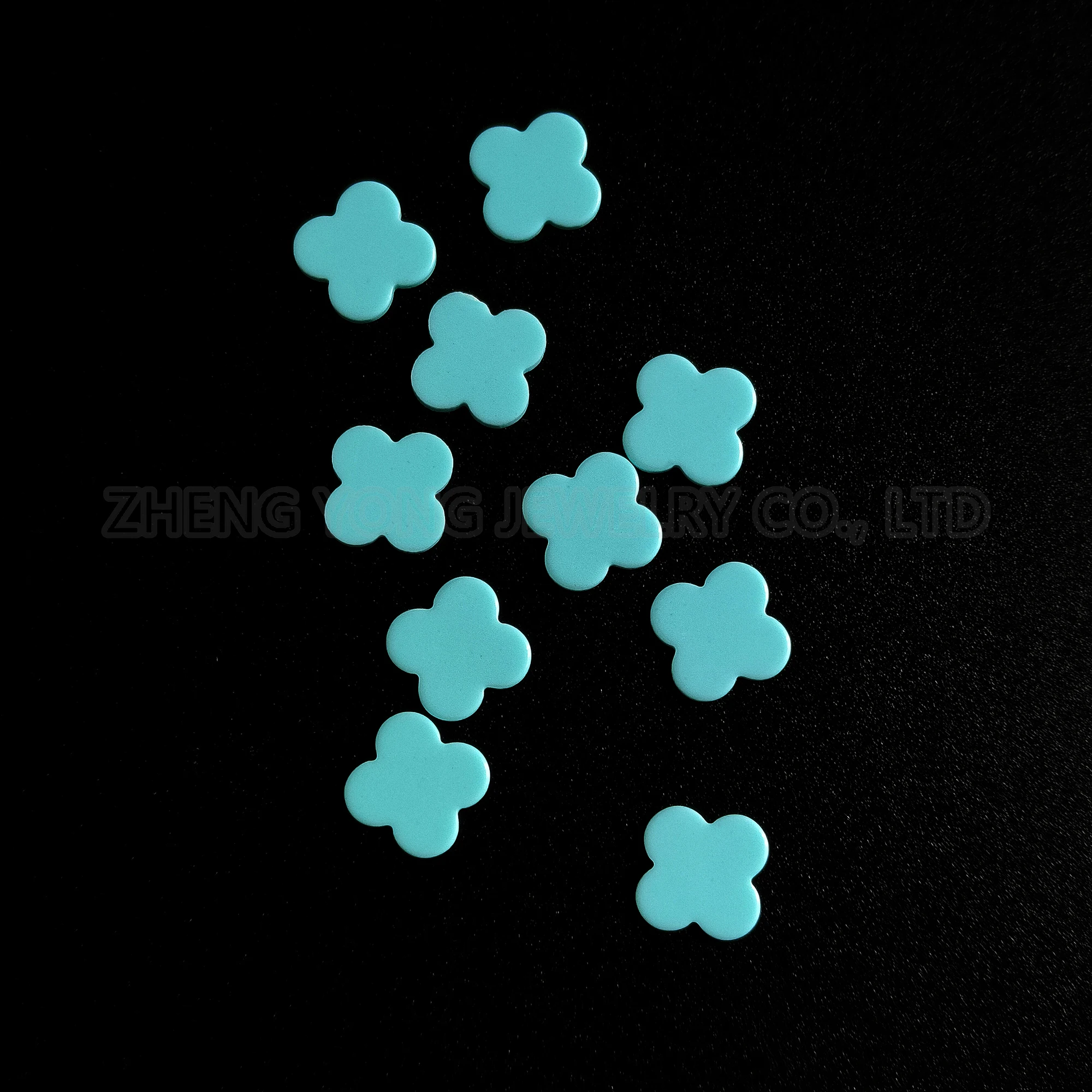50pcs 200pcs Synthetic Turquoise Beads for Jewelry Making 6mm-12mm Four Leaf Clover Beads for Crafting
