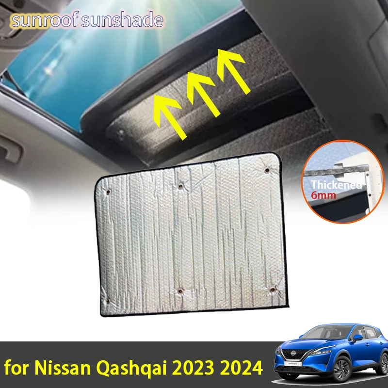 

For Nissan Qashqai J12 2023 2024 Accessories Sunroof Sunshade Roof Sunscreen Heat Insulation Windscreen Parts Car Styling Auto