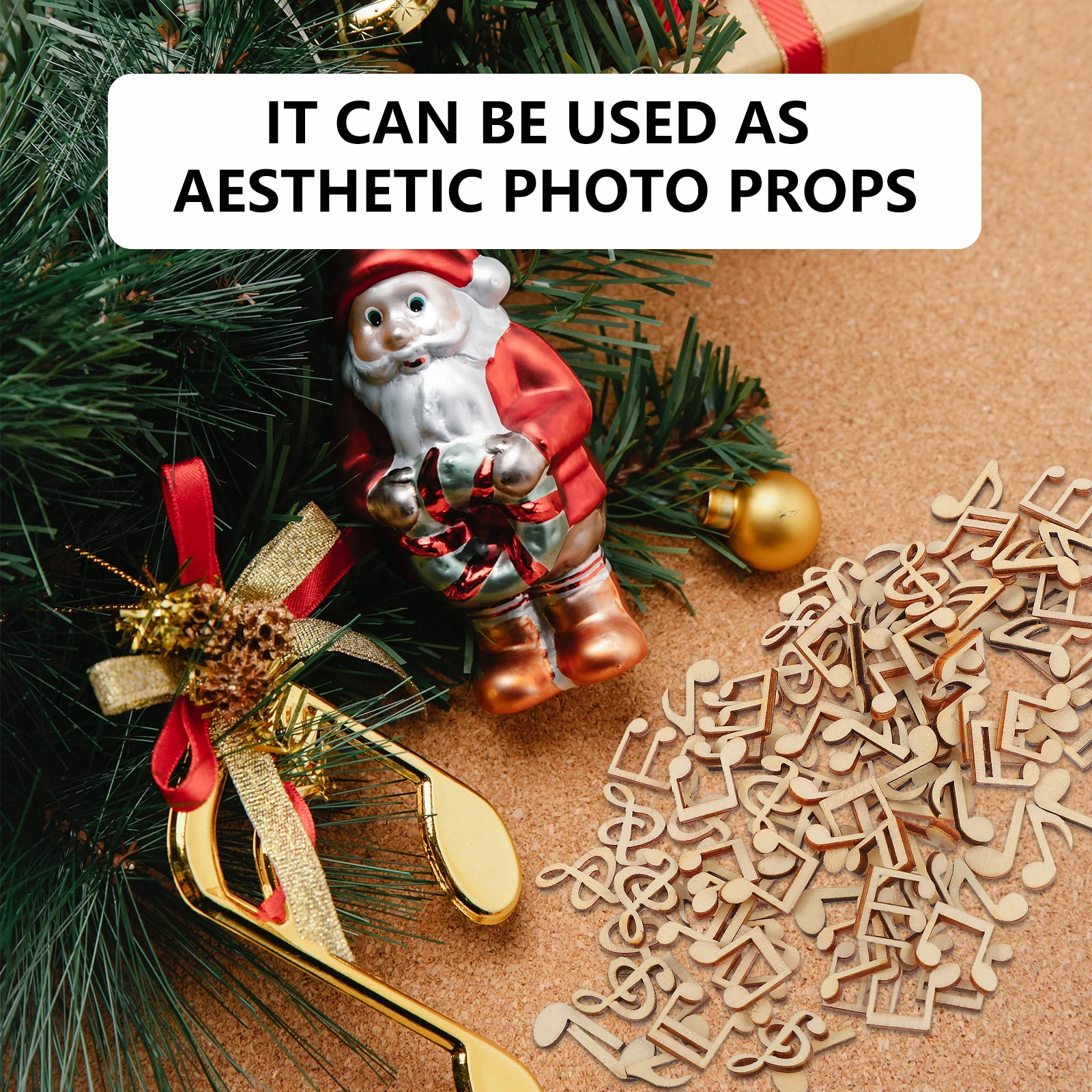 

200pcs Note Wooden Chip Diy Decor For Wedding Party Music Festival Handmade Craft Ornaments Sewing Accessories