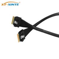 PCIE4.0x8 Silver Plated Cable SFF8654 to SFF8654 Male to Male Data Cable Slimsas 8X SFF8654 X8 GEN4 sas4.0 for GPU Graphics Card